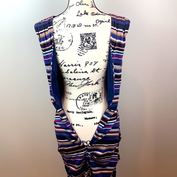 Nicole Miller Multi Stripe Body Con Dress - Picture 3 of 6